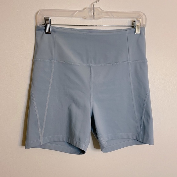 girlfriend collective Pants - Girlfriend Collective High Rise Biker Shorts size Large Lake Blue